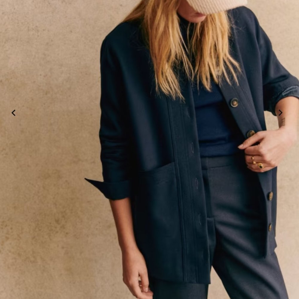 NWOT Sezane Will Jacket small, navy